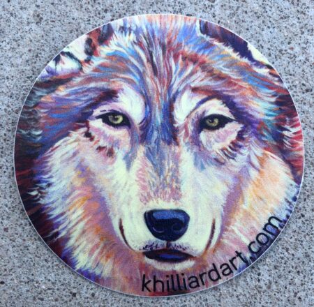 Alpha Sticker | Karen Hilliard Art | Wolf