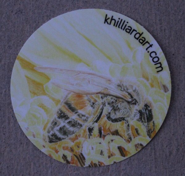 The Bees Knees | Sticker | Karen Hilliard Art | Bee Sticker