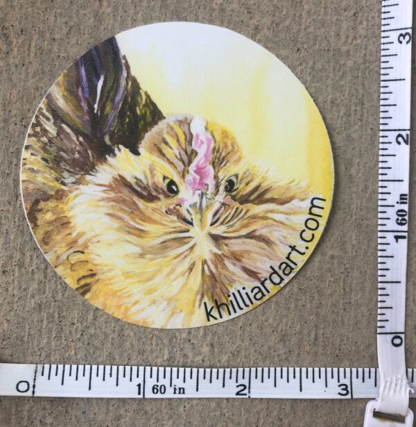 Sticker Quiche measurement | Karen Hilliard Art | Sticker | Chicken
