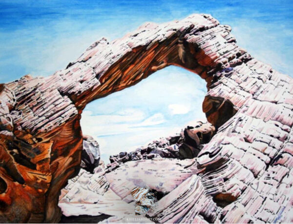 Arch Rock | Original Watercolor | Karen Hilliard Art | Nature