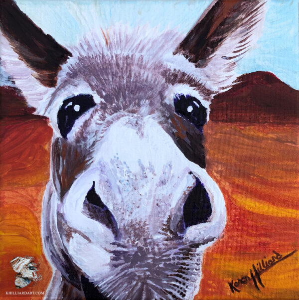 Burro | Acrylic Animals | Original Art | Karen Hilliard Art | Acrylic Painting