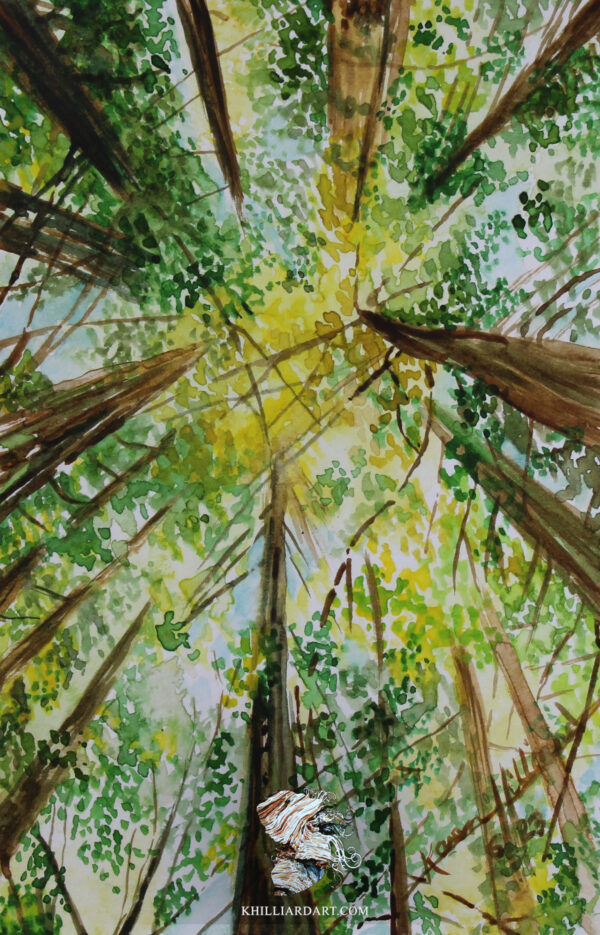 Canopies of California Number 3 | Karen Hilliard Art | Tiny Paintings