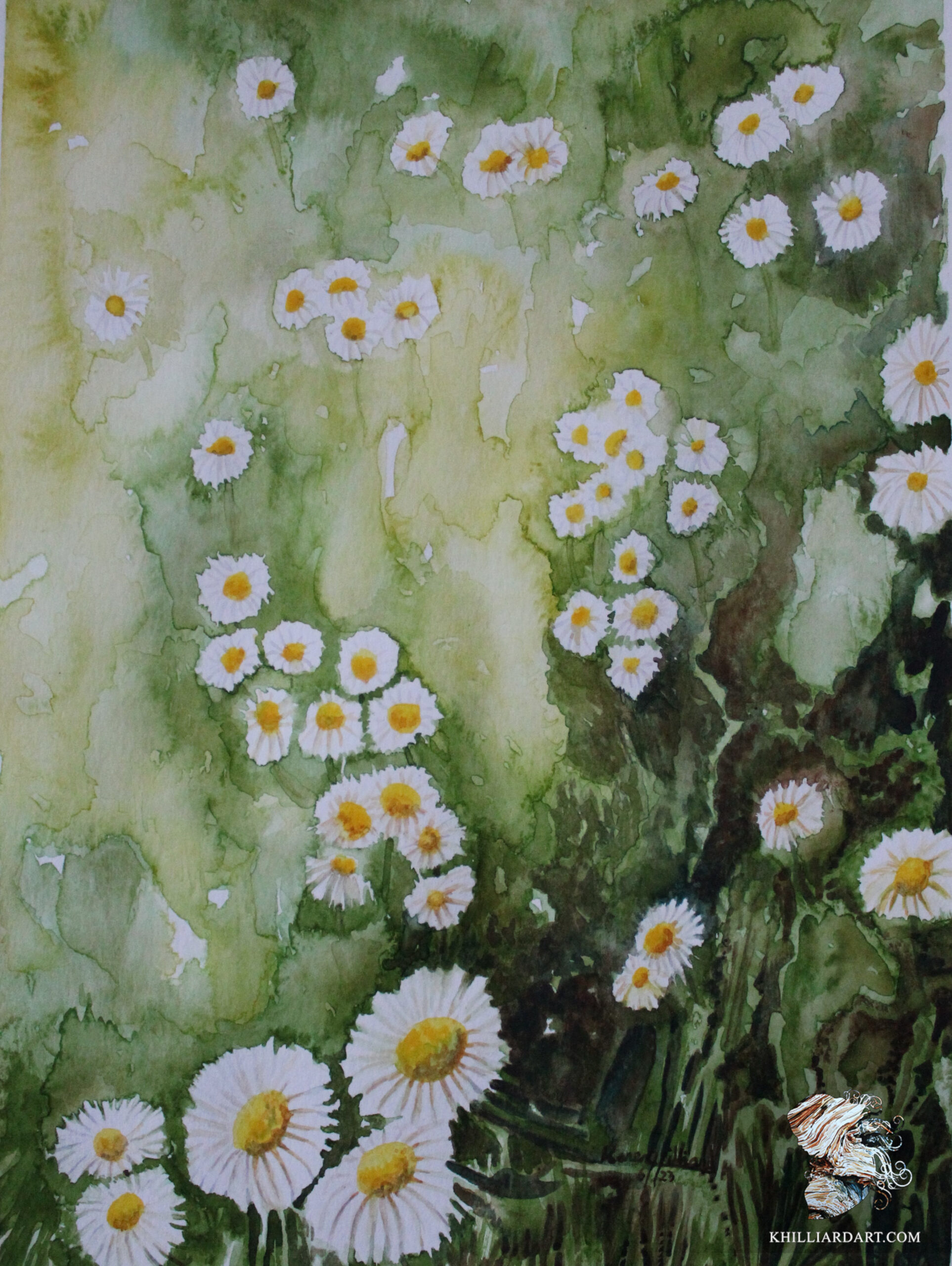 Daisy Way - Mystique | Karen Hilliard Art | Original Watercolor