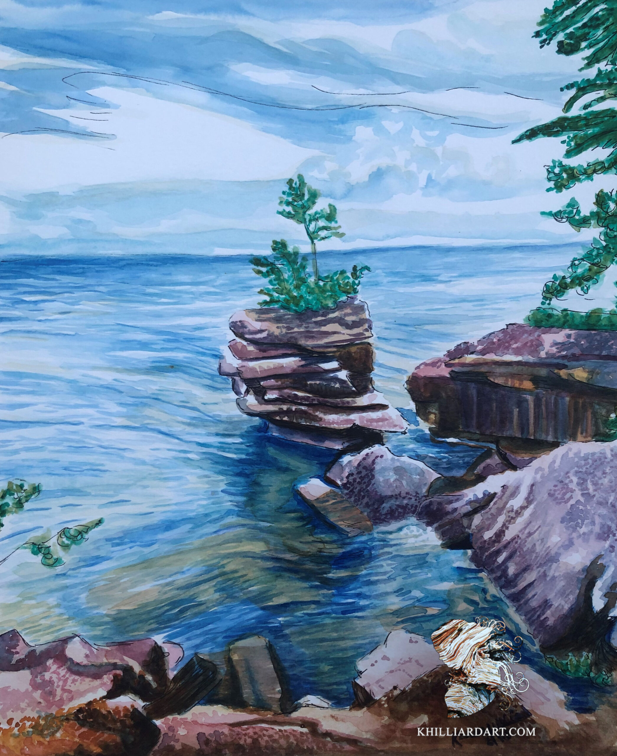 Madeline Island | Watercolor | Karen Hilliard Art | Original Art