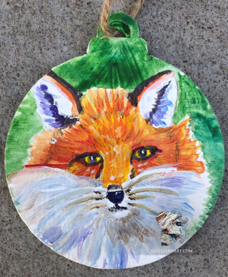 Ornament Fox Close Up 2 | Karen Hilliard Art