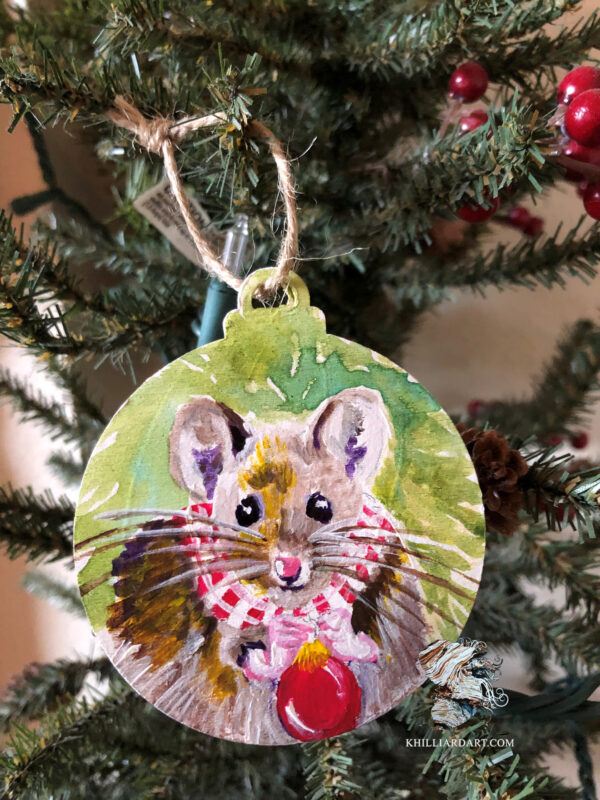 Ornament Mouse 1a | Original Acrylic | Karen Hilliard Art
