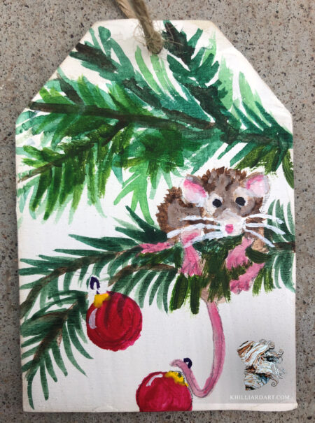 Ornament Mouse 3 | Karen Hilliard Art | Original Acrylic Painting