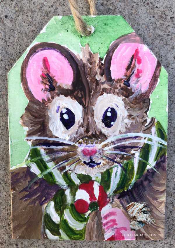 Ornament Mouse 4 | Karen Hilliard Art | Ornament | Acrylic Original