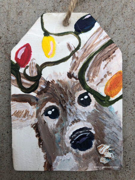 Ornament Oh Deer | Karen Hilliard Art | Original Acrylic Paintings