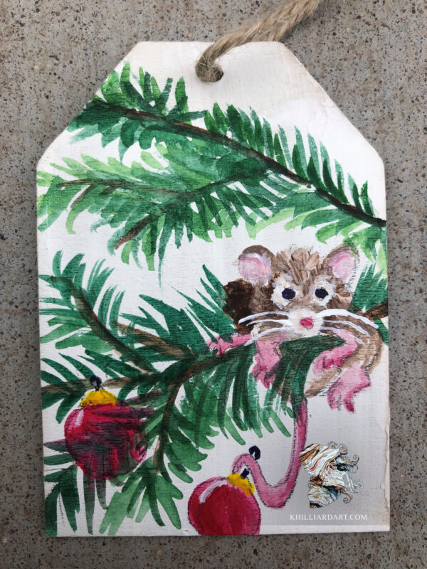 Ornament Mouse 2 | Karen Hilliard Art | Original Acrylic Painting