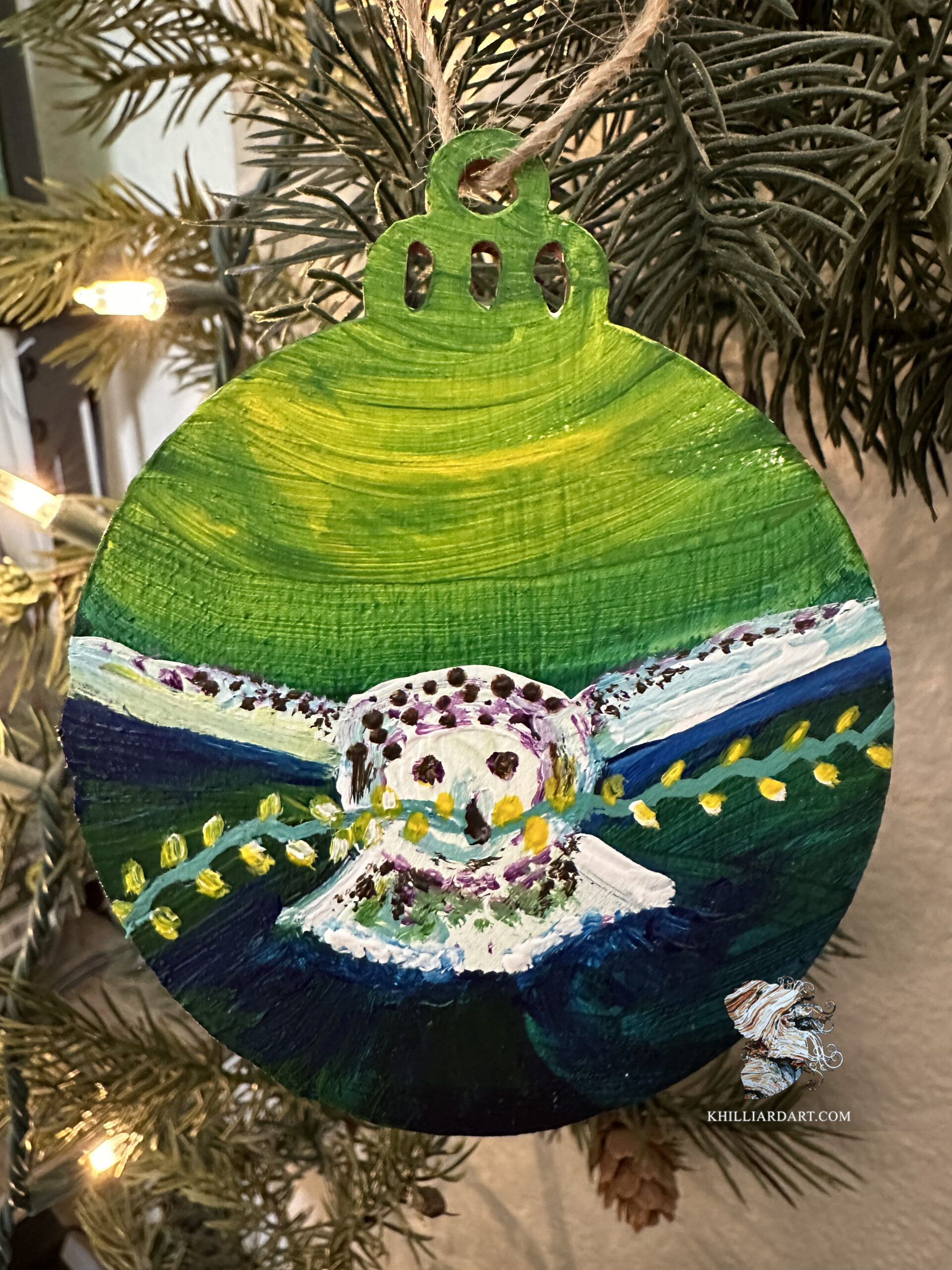 Snowy Owl Ornament | Karen Hilliard ARt