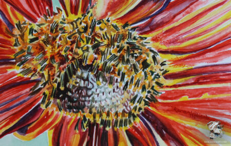 Sunflower Series 2 Number 1 | Karen Hilliard Art | Watercolor | Tiny Paintings
