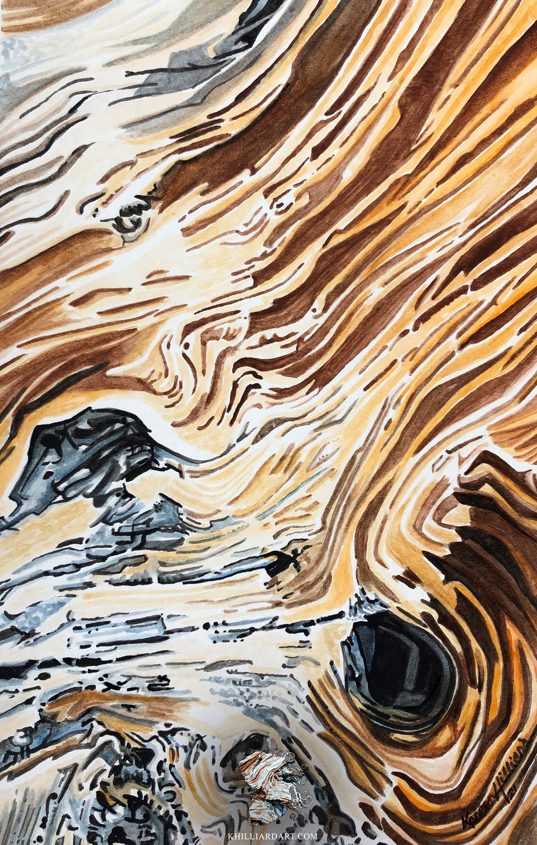 Bristlecone Pine Series 1 #10 • Nature Watercolor Painting • Karen Hilliard Art