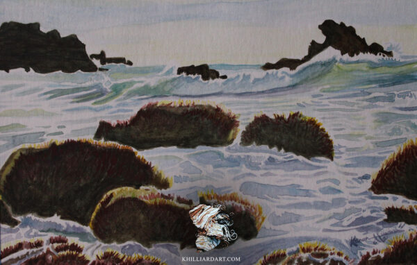 California Coast Series 1 #7 • Nature Watercolor Painting • Karen Hilliard Art