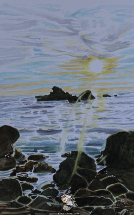 California Coast Series 1 #4 • Nature Watercolor Painting • Karen Hilliard Art