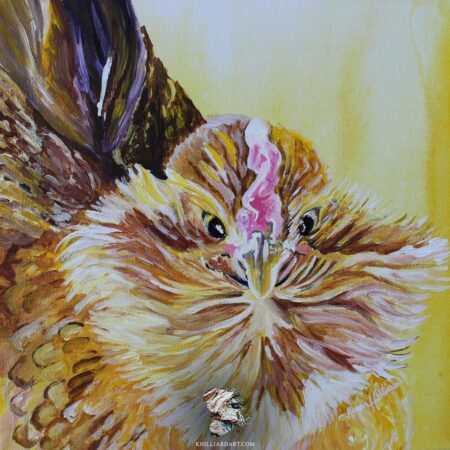 Quiche • Watercolor Chicken Painting Print • Karen Hilliard Art