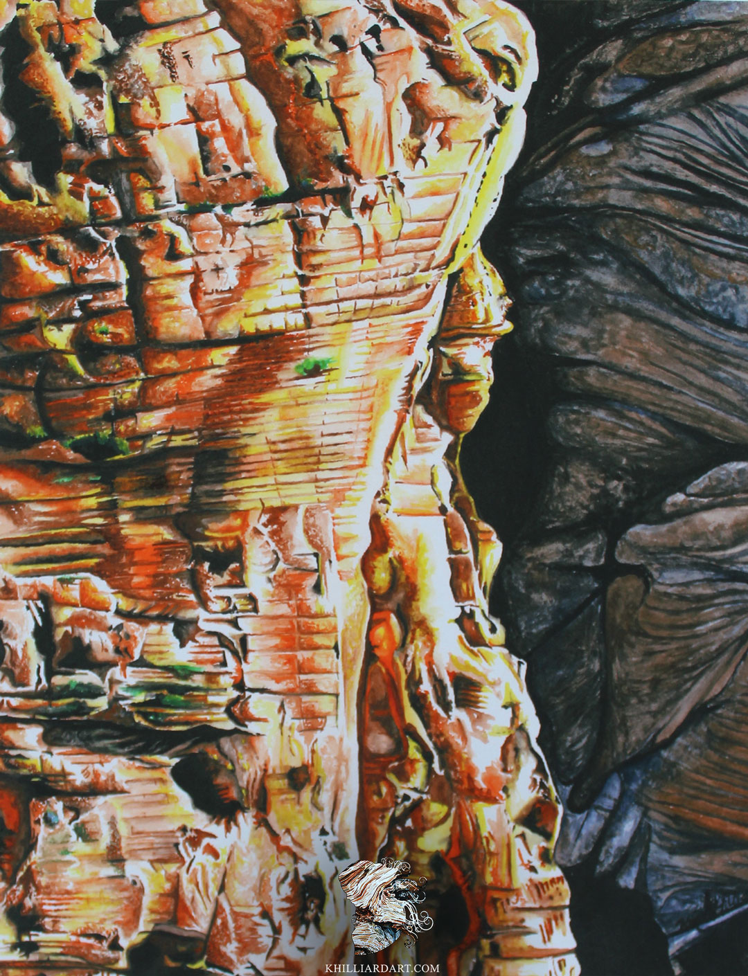 Woman Of The Rock • Watercolor Painting Print • Karen Hilliard Art